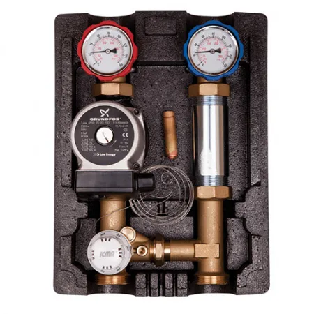 Насосная группа ICMA R002 - 1 1/2* x 3/4* (ВР/НР, насос Grundfos UPS 25/65, подключение справа)
