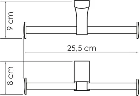 Держатель туалетной бумаги Wasserkraft Leine K-5096D двойной