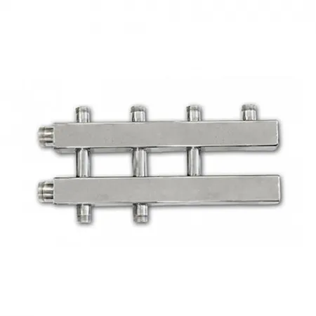 Распределительный коллектор из нержавеющей стали 2 (1+1) отопительных контура с гидроразделителем WARME WKD.140.S.K (до 140 кВт)