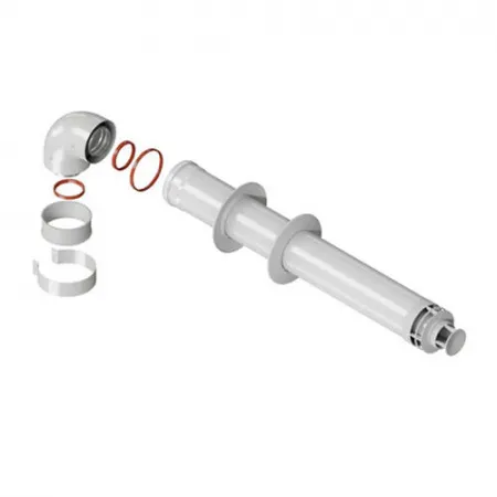 ROMMER RCA-6010-210900 Комплект дымохода СТАНДАРТ 60/100 - 900мм  хомут в комплекте + втулка D60 L-5