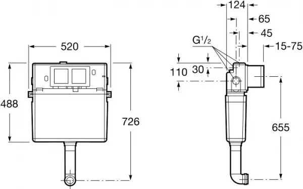 Смывной бачок скрытого монтажа Roca Basic tank 890090200