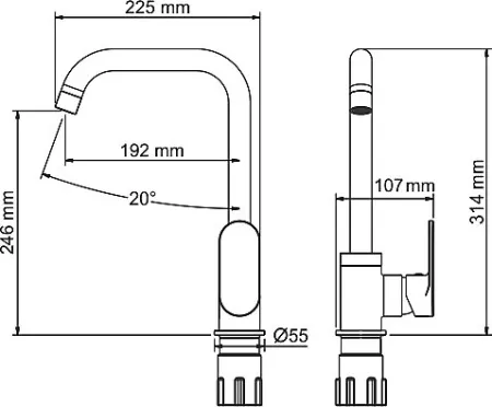 Смеситель для кухни Wasserkraft Mindel 8507