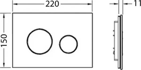 Кнопка смыва TECE Loop 9240660 белое стекло, кнопка хром