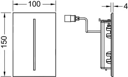 Кнопка смыва TECE filo urinal 9242054 230 V хром Кнопка смыва TECE filo urinal 9242054 230 V хром
