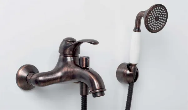 Смеситель для ванны с душем Wasserkraft Isar 1301 темная бронза