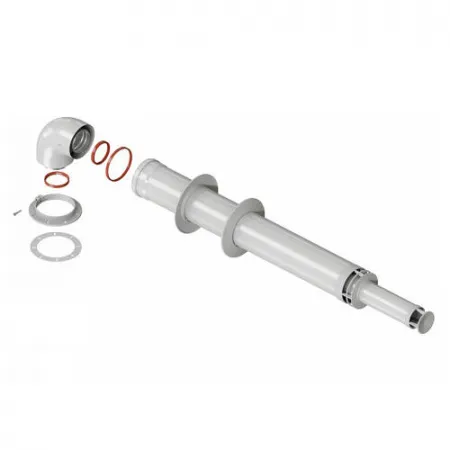 ROMMER RCA-6010-241220 Комплект дымохода АНТИЛЕД 60/100 - 1220мм (Bosch, Buderus, Navien S/C/E, Baxi