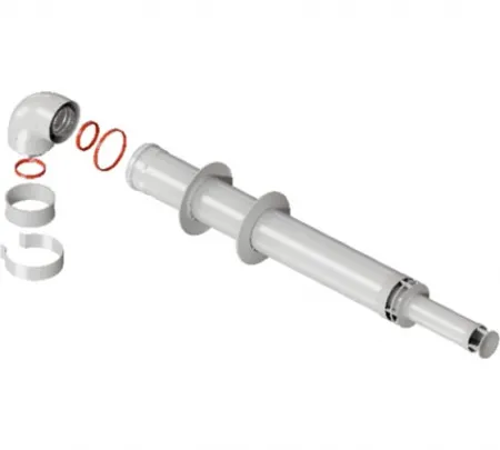 ROMMER RCA-6010-211000 Комплект дымохода АНТИЛЕД 60/100 - 1000мм (Baxi (кроме ECO Nova/Classic), Vie