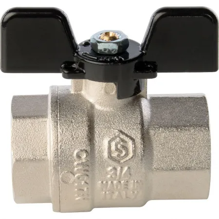 Кран шаровый внутренняя / внутренняя резьба, ручка бабочка Stout 1* Кран шаровый внутренняя / внутренняя резьба, ручка бабочка Stout 1*