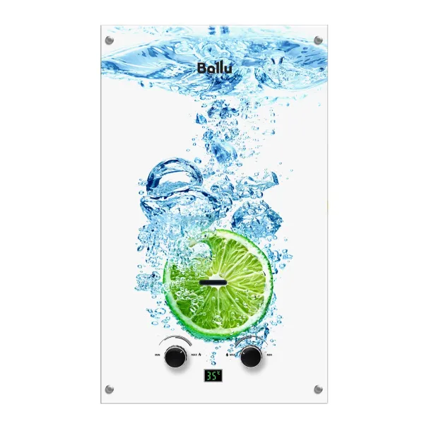 Водонагреватель газовый проточный (газовая колонка) Ballu GWH 10 Fiery Glass Lime