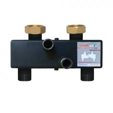 Гидравлическая стрелка Warme WGR122 (с накидными гайками и торцевыми отводами под воздушный клапан и грязевик) Гидравлическая стрелка Warme WGR122 (с накидными гайками и торцевыми отводами под воздушный клапан и грязевик)