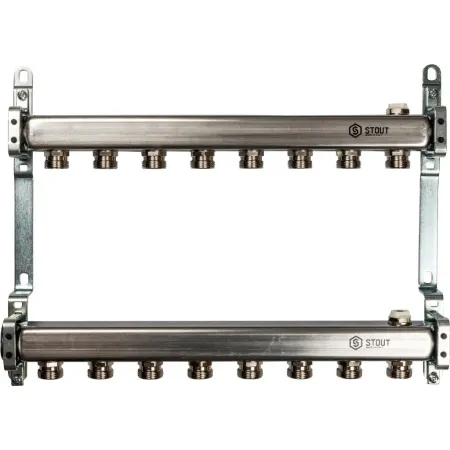 Коллекторная группа для отопления STOUT 0923 - 8 выходов Коллекторная группа для отопления STOUT 0923 - 8 выходов