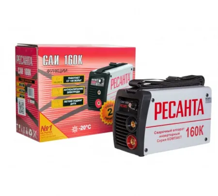 Инверторный сварочный аппарат Ресанта САИ-160К (серии КОМПАКТ)