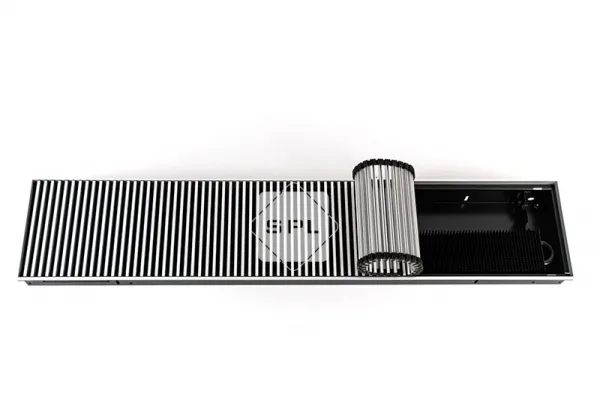 Конвектор внутрипольный SPL INC 240 х 70 х 1100 (решетка роликовая, анодированный алюминий)