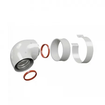 ROMMER RCA-6010-250100 Начальный участок 90 гр. универсальный 60/100 (кроме Immergas и Navien Deluxe