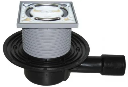 Трап для внутренних помещений HL510NPr с горизонтальным выпуском