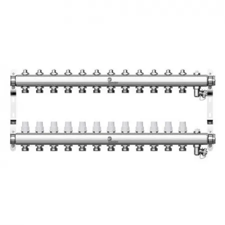 Коллекторная группа для радиаторного отопления Wester W903 - 1* на 12 контуров 3/4* Евроконус Коллекторная группа для радиаторного отопления Wester W903 - 1* на 12 контуров 3/4* Евроконус