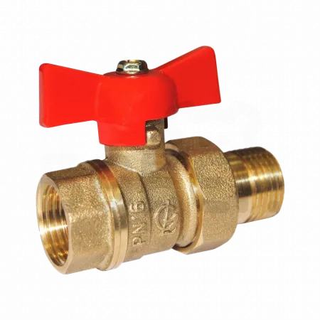 Кран шаровый американка внутренняя / наружная резьба, ручка бабочка ГАЛЛОП 1/2* Кран шаровый американка внутренняя / наружная резьба, ручка бабочка ГАЛЛОП 1/2*