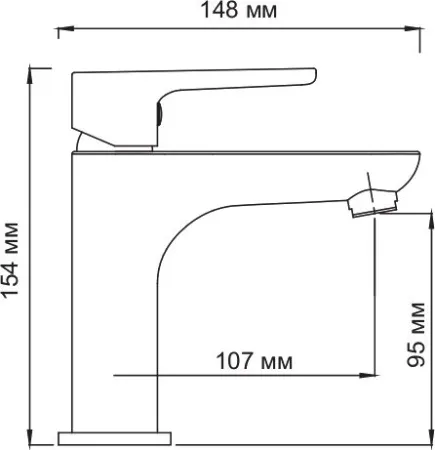 Смеситель для раковины Wasserkraft Leine 3504