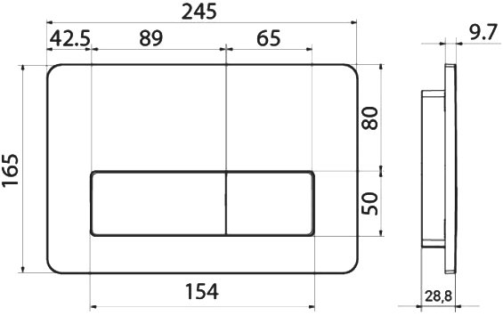 Кнопка смыва IDDIS Unifix UNI10B0i77 черная