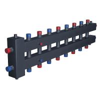 Распределительный коллектор 9 отопительных контуров с гидравлическим разделителем Rispa ГРУ+КМГ 100-9ВУ