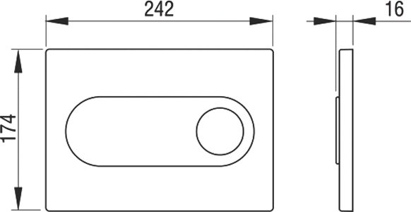 Кнопка смыва Pestan Fluenta Onyx 40006363 белая