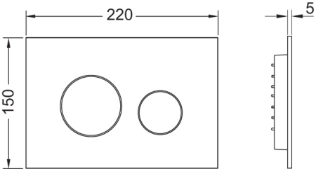 Кнопка смыва TECEloop 2.0 (9240926), пластик, белый матовый