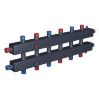 Распределительный коллектор 7 отопительных контуров Rispa КМГ60-7ВУ