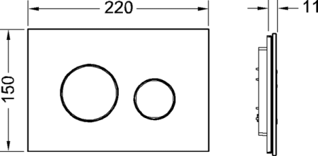 Кнопка смыва TECEloop 9240650, стекло, белый глянцевый