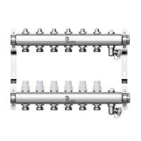 Коллекторная группа для радиаторного отопления Wester W903 - 1* на 6 контуров 3/4* Евроконус