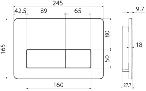 Кнопка смыва IDDIS Unifix UNI10W0i77 белая глянцевая