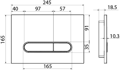 Кнопка смыва IDDIS Unifix UNI31CHi77 хром