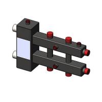 Коллектор с гидравлическим разделителем горизонтальный ZOTA - 1 1/4* на 3 контура 1* (до 70 кВт)
