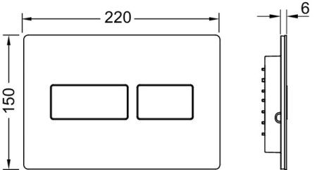 Кнопка смыва TECEsolid 9240416, металл, черный матовый