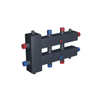 Распределительный коллектор 3 отопительных контура с гидравлическим разделителем Rispa ГРУ+КМГ 60-3ВУ