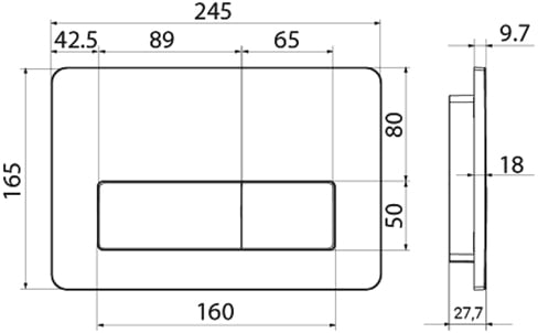 Кнопка смыва IDDIS Unifix UNI80M0i77 хром матовый