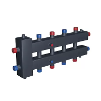 Распределительный коллектор 5 отопительных контуров с гидравлическим разделителем Rispa ГРУ+КМГ 60-5ВУ