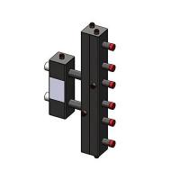 Коллектор с гидравлическим разделителем вертикальный ZOTA - 1 1/4* на 3 контура 1* (до 70 кВт)