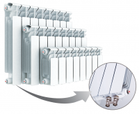 Радиатор биметаллический секционный Rifar Base Ventil 200 х 4 секций (подключение нижнее справа)