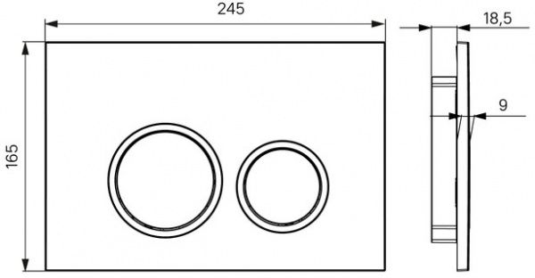 Кнопка смыва IDDIS Unifix UNI03WCi77 003, белая/хром