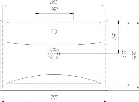 Тумба с раковиной Vigo Geometry 70 белая