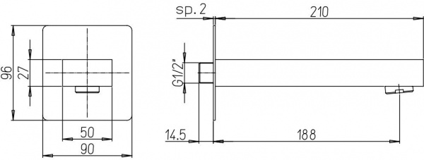 Излив Paini Dax-R 84PZ430R для раковины