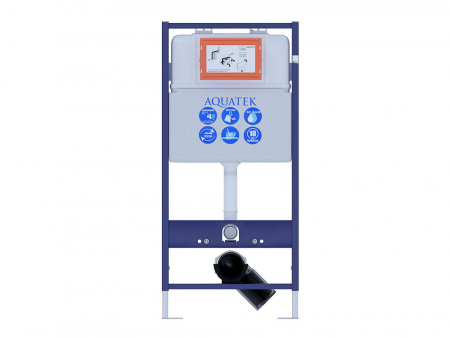 Система инсталляции для унитазов Aquatek Standart 51 со звукоизоляционной прокладкой