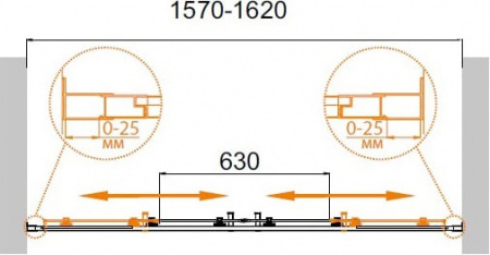 Душевая дверь в нишу Cezares Molveno BF 2 160 C Cr IV