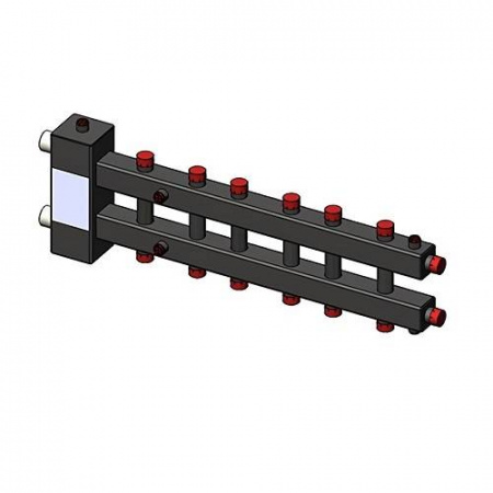 Коллектор с гидравлическим разделителем горизонтальный ZOTA - 1 1/4* на 7 контуров 1* (до 70 кВт)