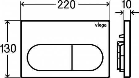 Кнопка смыва Viega Prevista 8601.2 хром матовый