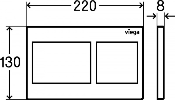 Кнопка смыва Viega Prevista 8611.1 хром матовый