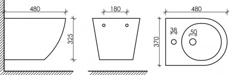 Биде подвесное Ceramica Nova Forma CN3010