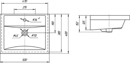 Мебель для ванной Vigo Geometry 50 бетон