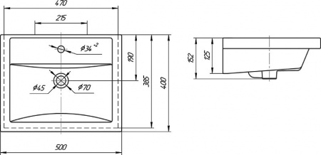 Тумба с раковиной Vigo Geometry 50 бетон