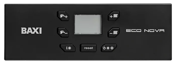 Котёл газовый настенный, Baxi, ECO NOVA 10F, мощность, кВт-10, двухконтурный, камера сгорания-закрытая, цвет-белый